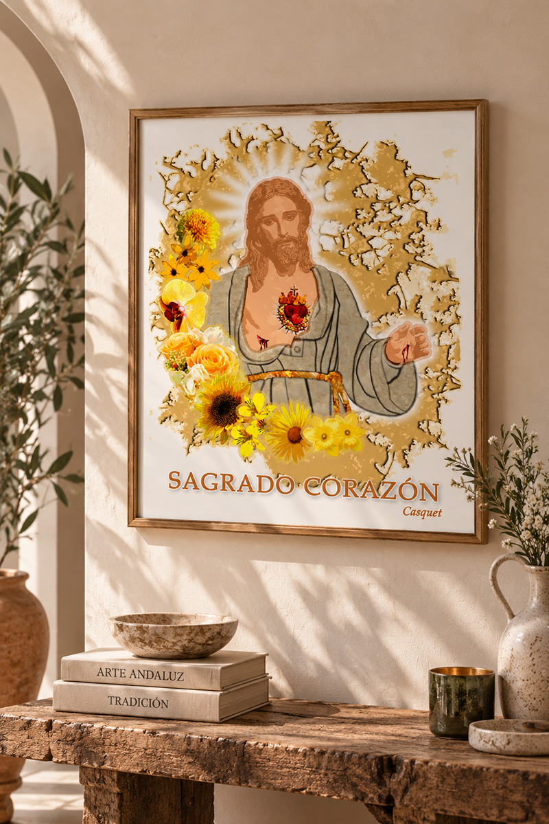 Lámina Sagrado Corazón de Nervión (Sevilla) – Arte Digital 30x45 cm - Imagen 3