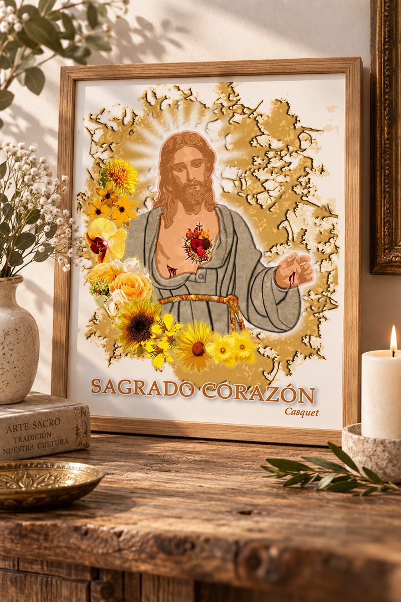 Lámina Sagrado Corazón de Nervión (Sevilla) – Arte Digital 30x45 cm - Imagen 2